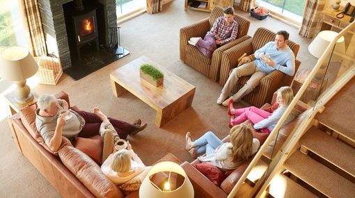 Family in Lounge Hunter Lodge