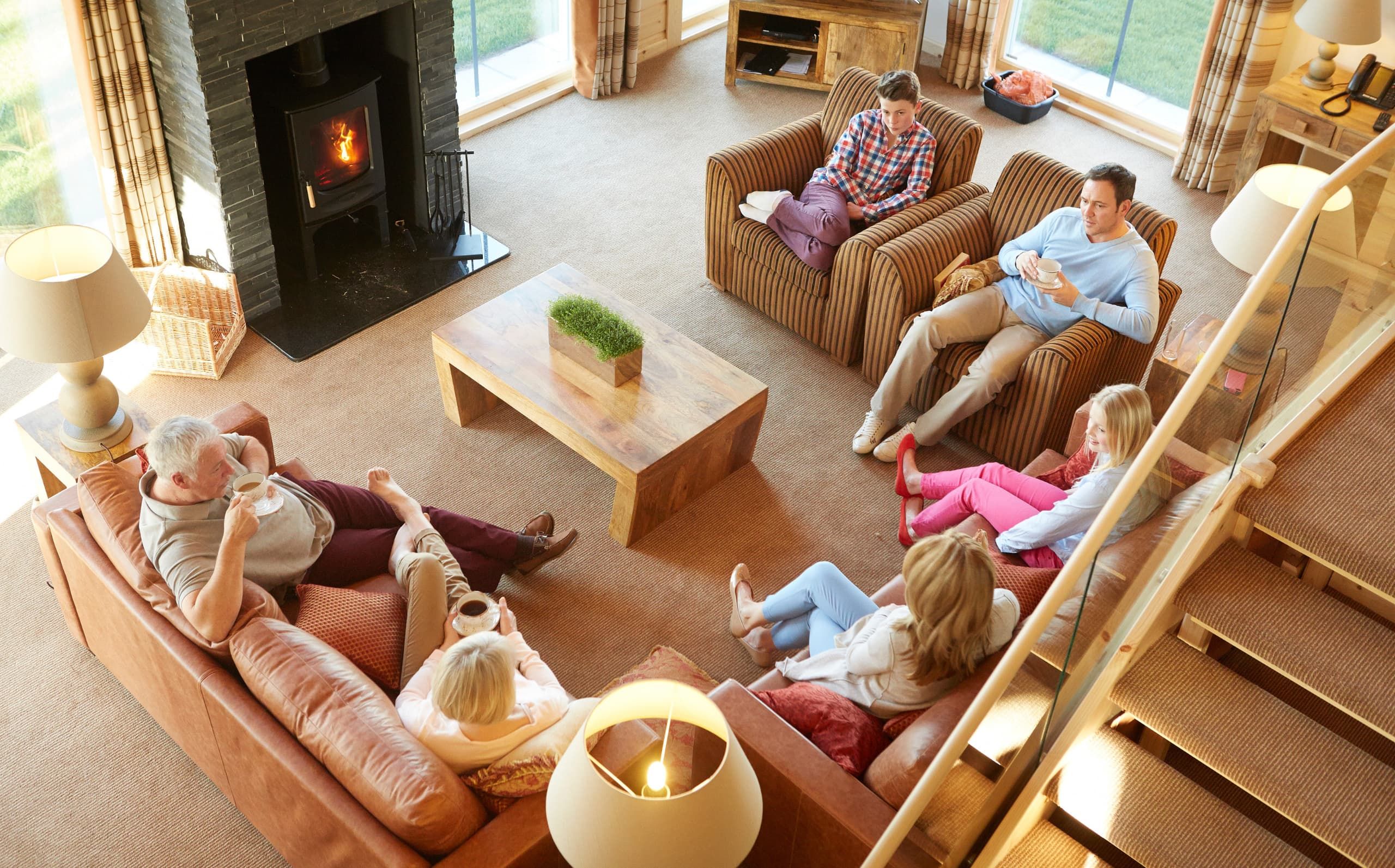 Family in Lounge Hunter Lodge