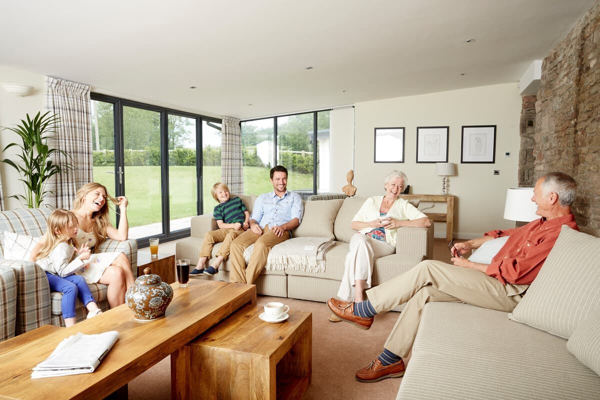 Hunter Lodges Barn Lounge with Family