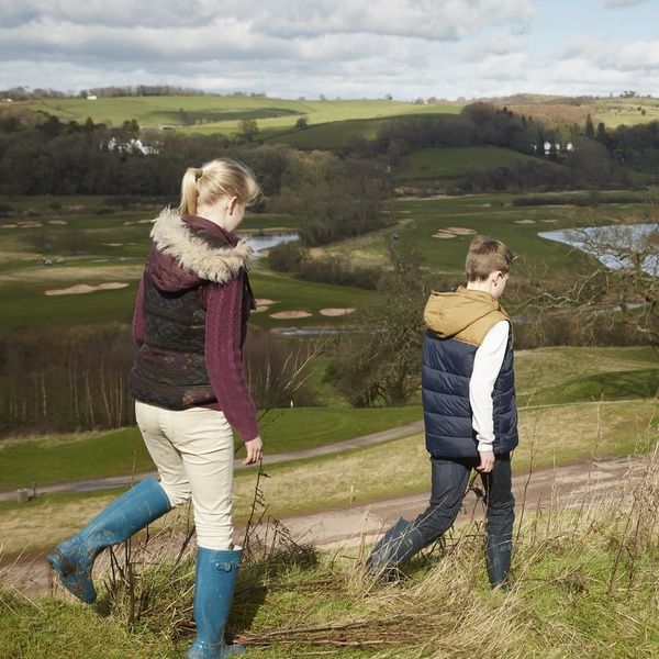 Hunter Lodges Children Walking Exploring