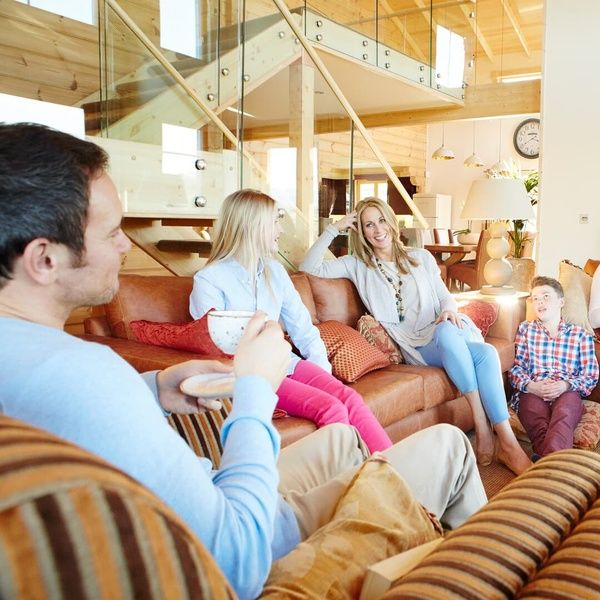 Hunter Lodges Family in Lounge