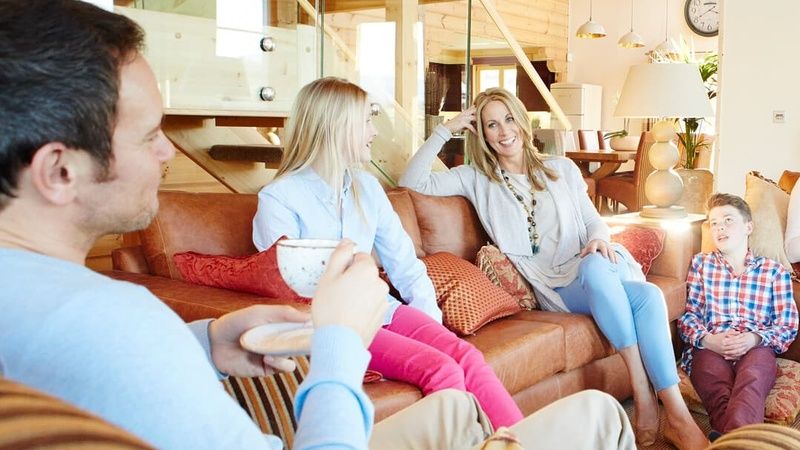 Hunter Lodges Family in Lounge