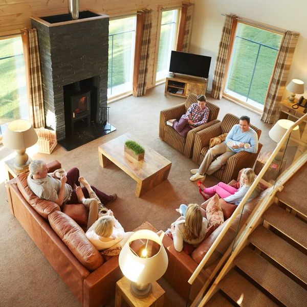 Hunter Lodges Family in Lounge