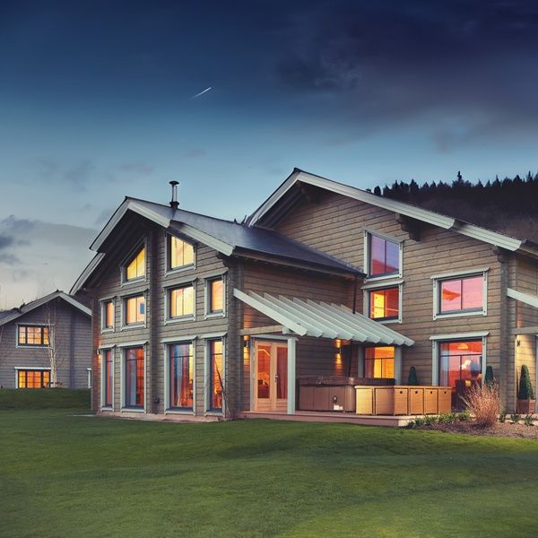 Hunter Lodge Exterior at Night