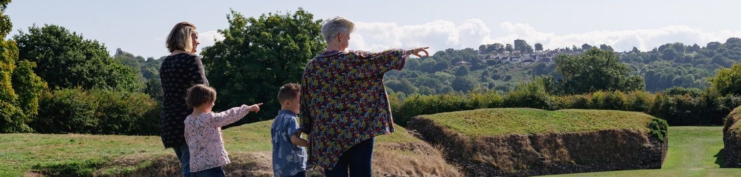 Family Day Out Exploring Caerleon Roman Amphitheatre
