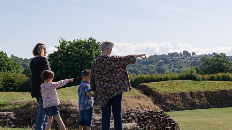 Family Day Out Exploring Caerleon Roman Amphitheatre